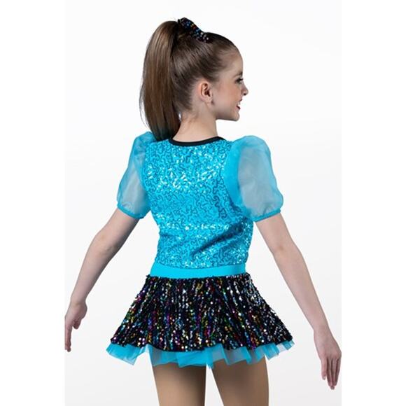 Dance Costume Weissman 13679 Small Adult Pink Sequin Tutu Jazz Hip Hop Sequin - Picture 2 of 3